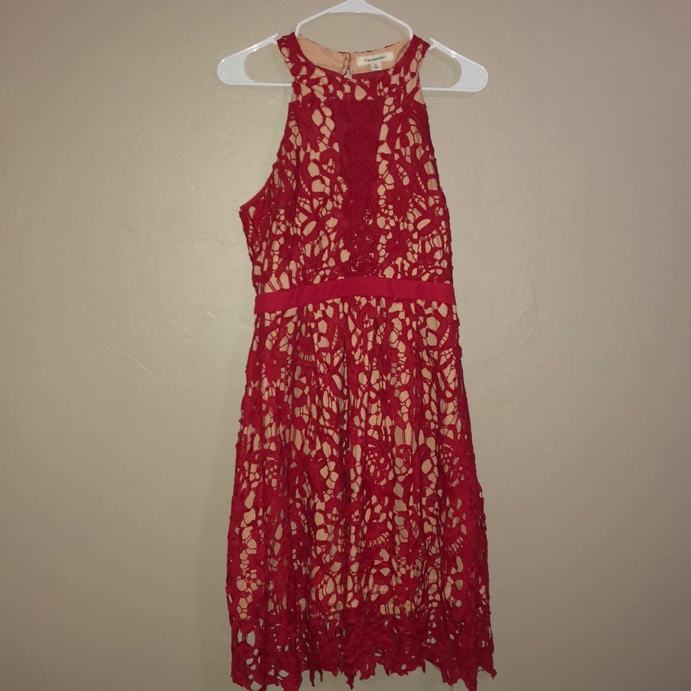 Cute medium length red dress